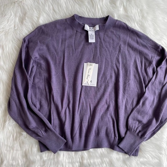 Magaschoni Sweaters - NWT Magashoni Violet Viscose Blend Sweater Balloon Sleeve Size M